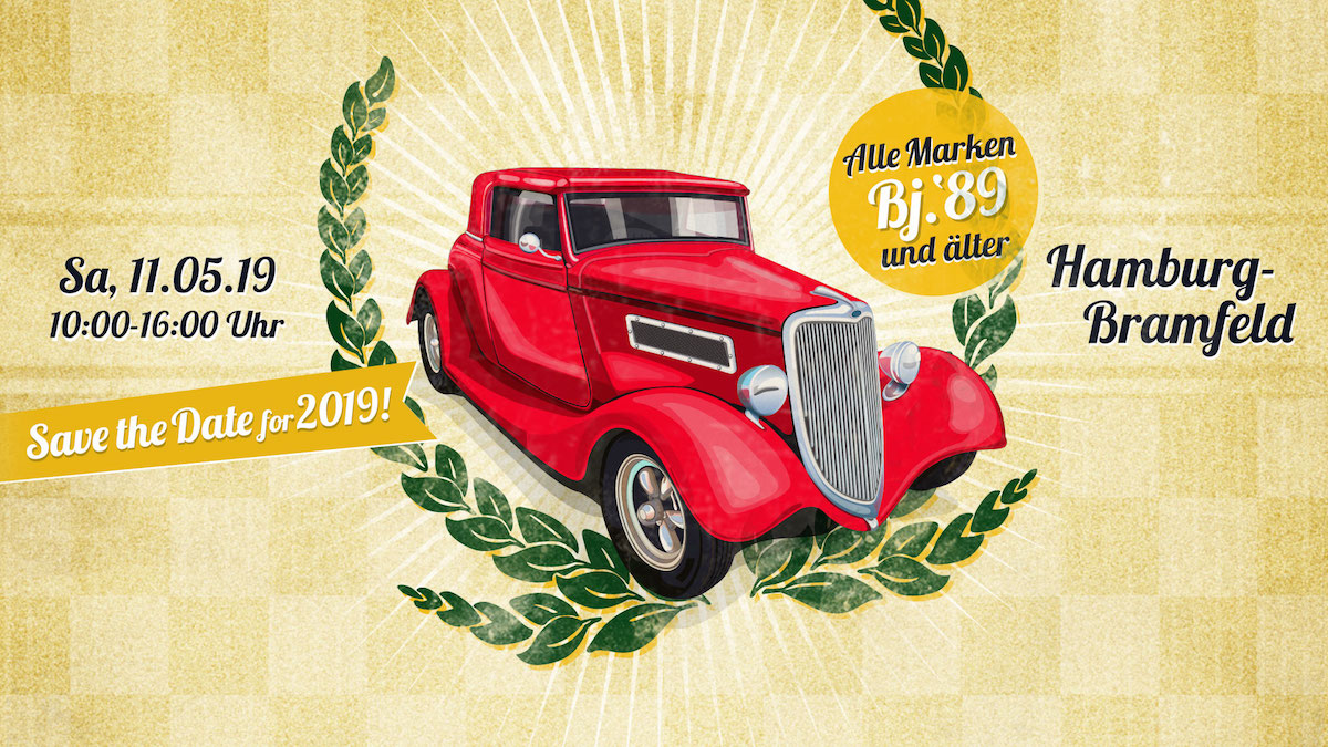 Am Samstag, den 11.05.2019 findet von 10:00 - 16:00 Uhr das Oldtimer & US Car Treffen Bramfeld statt.
