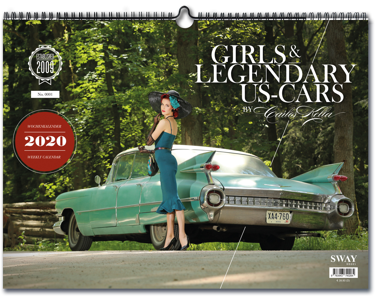 Der "Girls & legendary US-Cars" 2020 Wochenkalender von Carlos Kella ist ab sofort vorbestellbar.