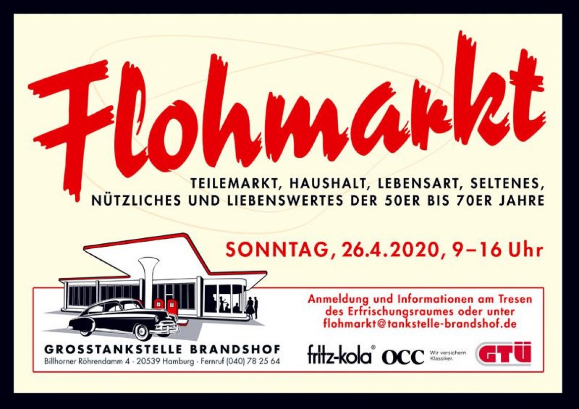 SWAY Books & Carlos Kella on Tour beim Flohmarkt im Frühjahr an der Oldtimertankstelle Brandshof am Sonntag, den 26.04.2020.