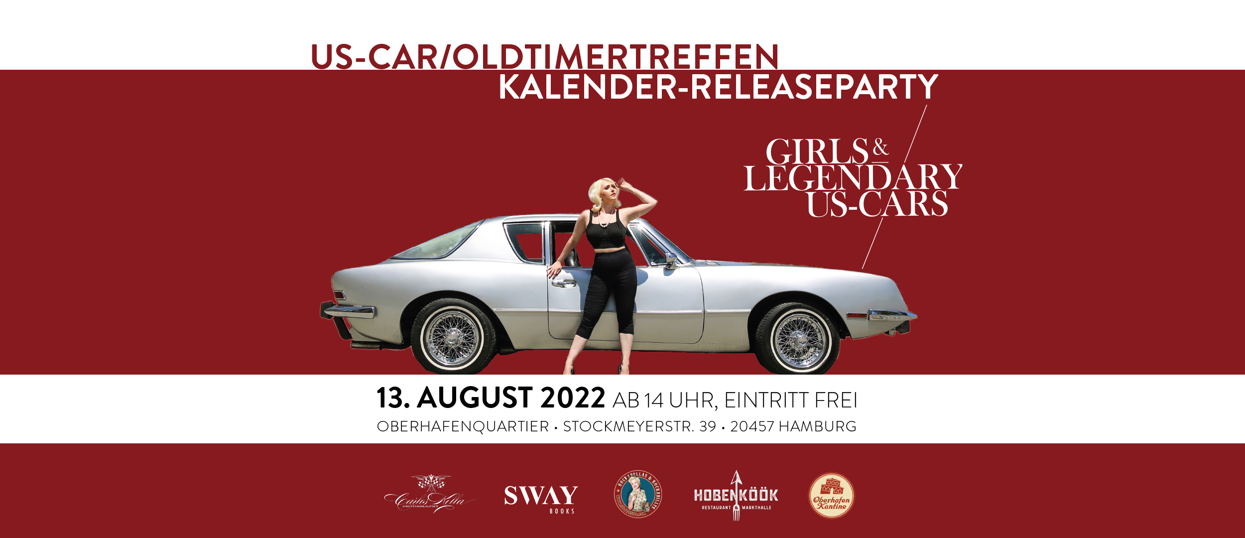 Girls & legendary US-Cars 2023 | Kalender-Releaseparty am 13. August 2022